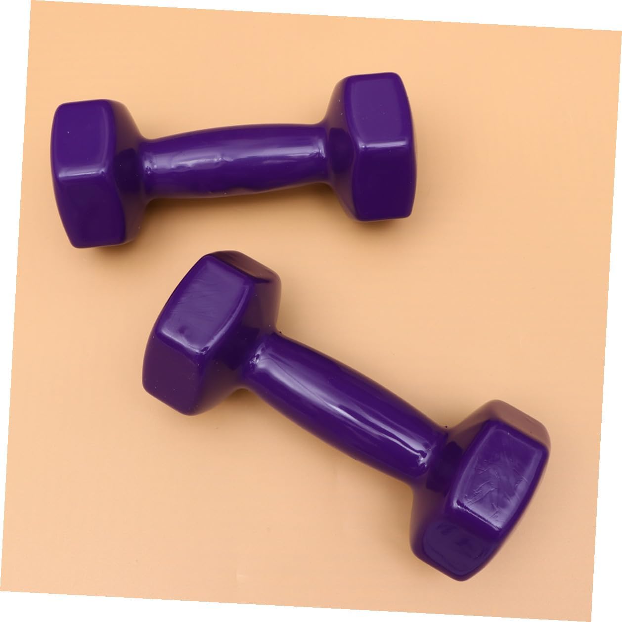 Zerodeko Cast Iron Dumbbells with Plastic Coating, Non-slip 3kg Hand Weights Set for Men and Women, Fitness Equipment for Home Gym Strength Training