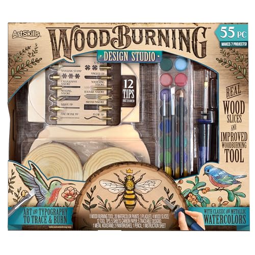 ArtSkills Wood Burning Tool Kit – 55 Piece Complete Woodburning A...