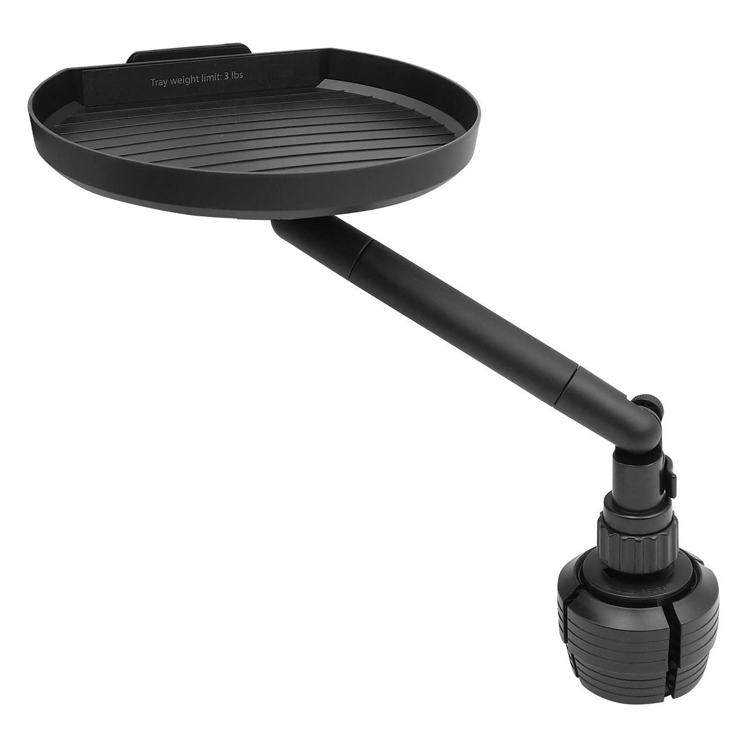 MacallyMCUPTRAY Car Cup Holder Holder with Tray and Phone Holder for iOS and Android Smartphone (Black)