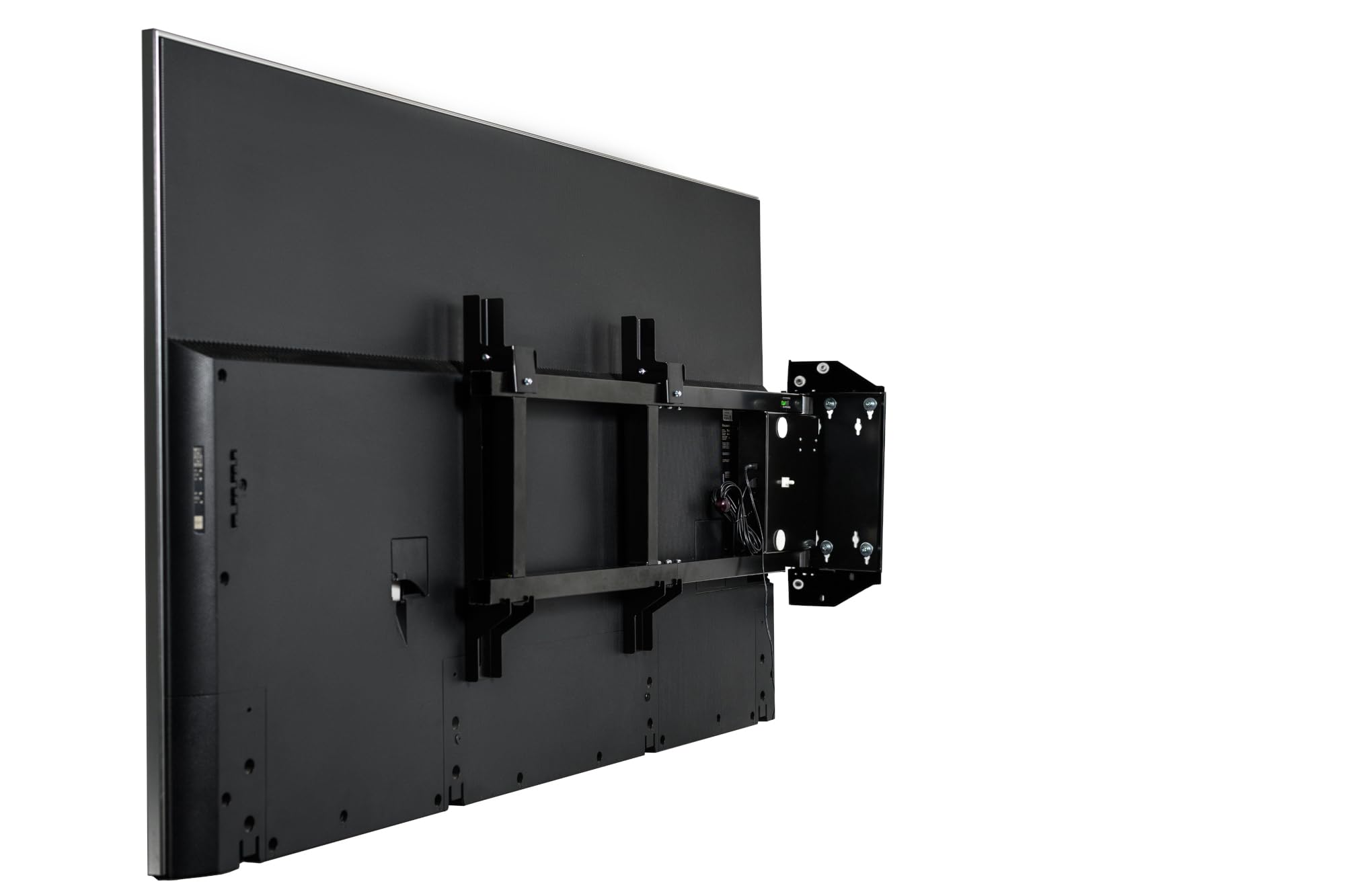 SABAJ M&D Soporte TV Pared Motorizado Eléctrico Giratorio 75 Pulgadas | Giro 180 grados a 2 grados por segundo, hasta 40 kg, VESA 100x100 a 600x400, inclinación manual 7 grados