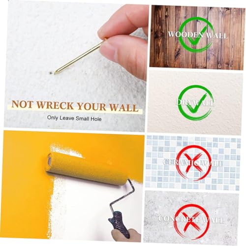Image of 30pcs Picture Hanging Nails Hooks for Easy Installation Drywall Safe Reliable Wall Hangers for Photos Clocks and Kitchenware