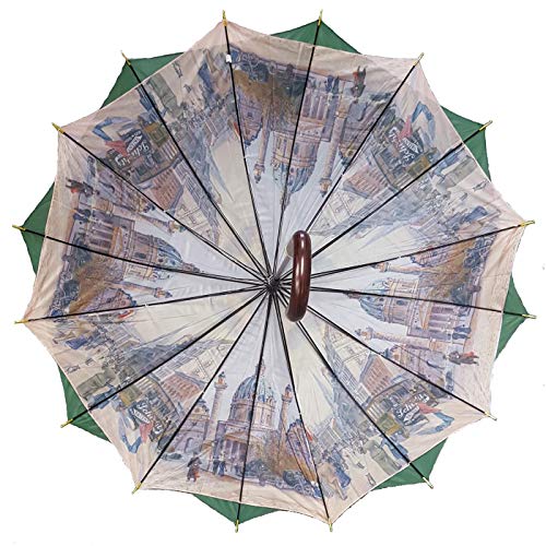 Preisvergleich Produktbild Sunsino Regenschirm doppelt bespannt grün mit Motiv