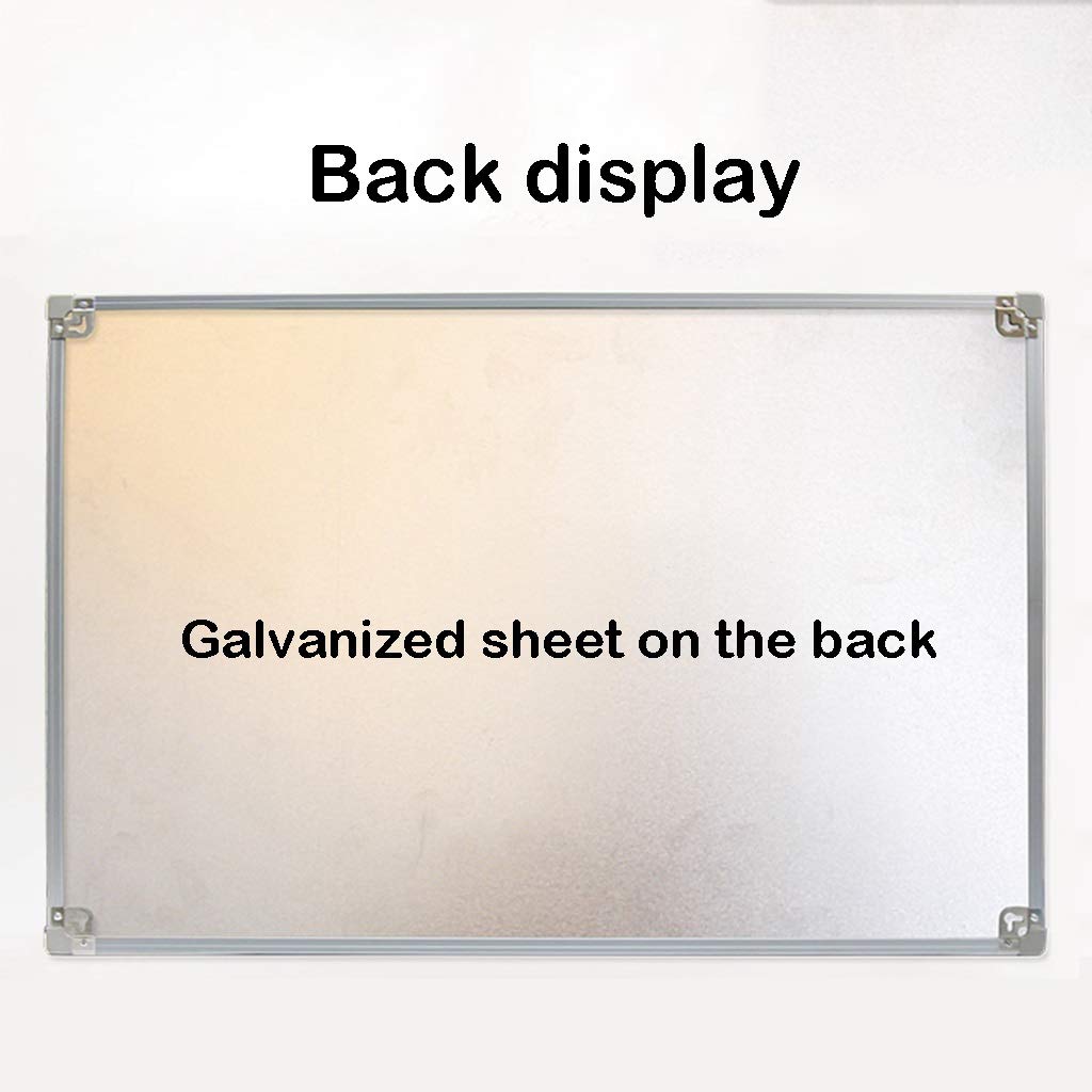 Tableau Blanc – Tableau d'écriture Suspendu Simple Face effaçable à Sec, Cadre en Alliage d'aluminium 90 x 120 cm, présentation magnétique