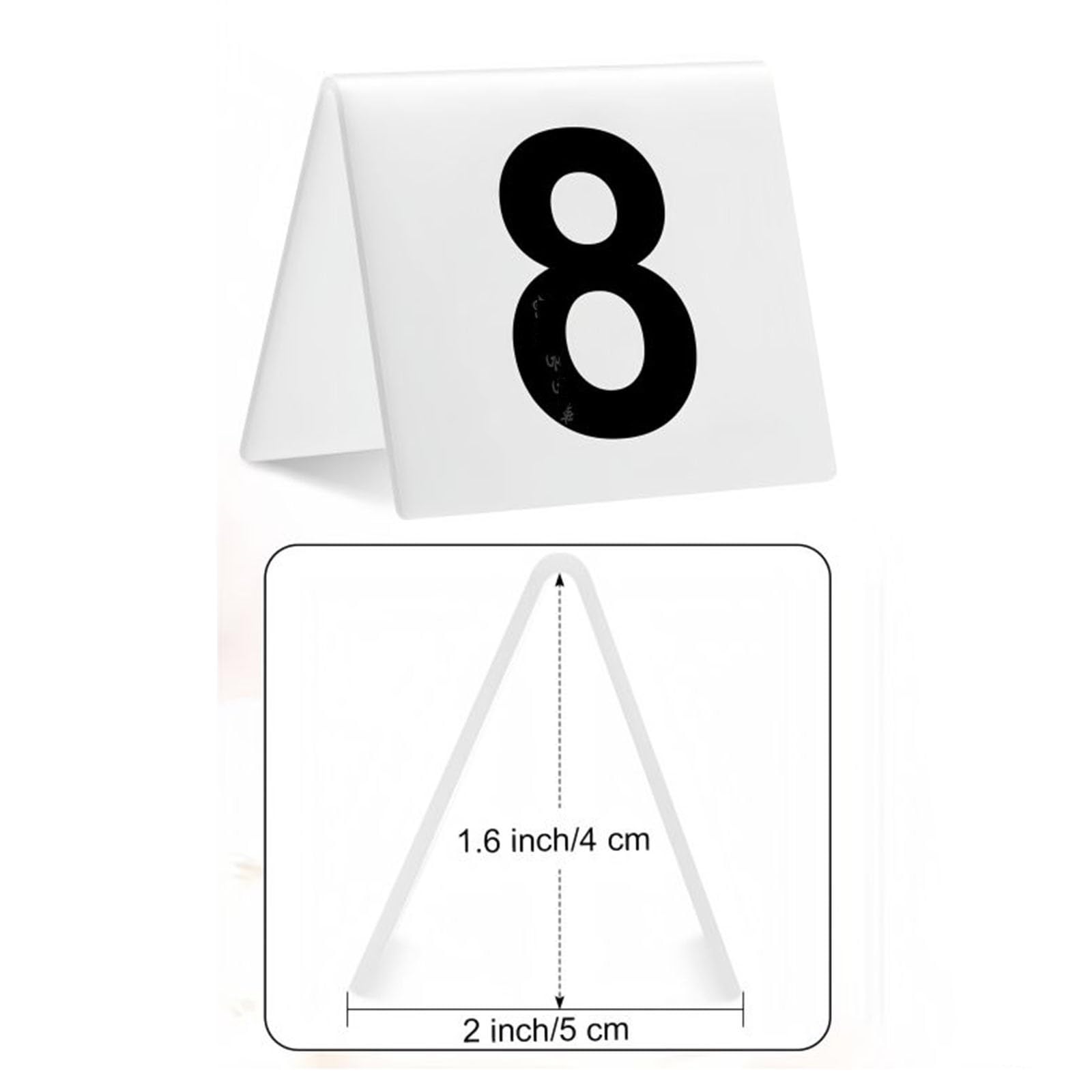 Tarjeta de número de asiento digital de doble cara for restaurante | El almacenamiento apilable ahorra espacio, es resistente al calor, no se deforma fácilmente y(5.5*6.3cm,1-30)