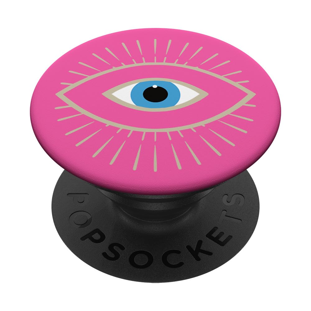 Beige Pink All Seeing Evil Eye PopSockets Adhesive PopGrip