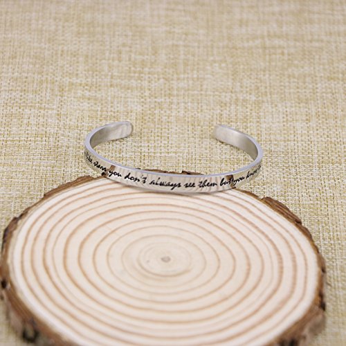 JoycuFF Friendship Bracelets for Best Friends Inspirational Bangle Quotes Saying Engraved Stainless Steel Jewellery White - Image 5
