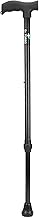 Dr. TORSO Black Edition Premium Walking Stick with Adjustable Height, Sturdy Steel Body for Men/Women, Patients, Old People (Black)