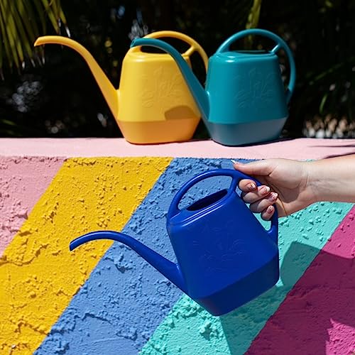 Image of Bloem Watering Can Aqua Rite 1.1 Gallon (144 Fl Oz) Bermuda Teal Green (Pack of 2)