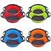 Yesland Juego de 8 coladores plegables de silicona, colador de cocina, cesta de drenaje plegable, cesta de limpieza para verduras, frutas, para escurrir pasta, verduras, frutas, no tóxico (4 colores)