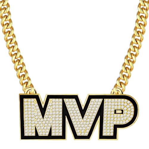 CHARMONLINE MVP Championship Cuban Link Medal Award Metal Award Winner Prize Trophy Pendant for Winner Adults Player Team Football Soccer Baseball Basketball Softball