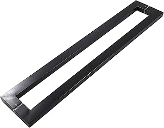 Gate Hardware Household Heavy Duty Black Stainless Steel Door Handle for Wooden Door/Barn Door/Sliding Door/Push-Pull Glass Door, 4 Lengths (Size : 1200×1162mm)