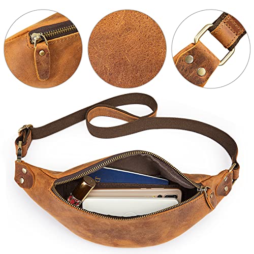 Genuine Leather Fanny Packs for Women, Sling Bag for Women, Small Crossbody Chest Bag - Image 6