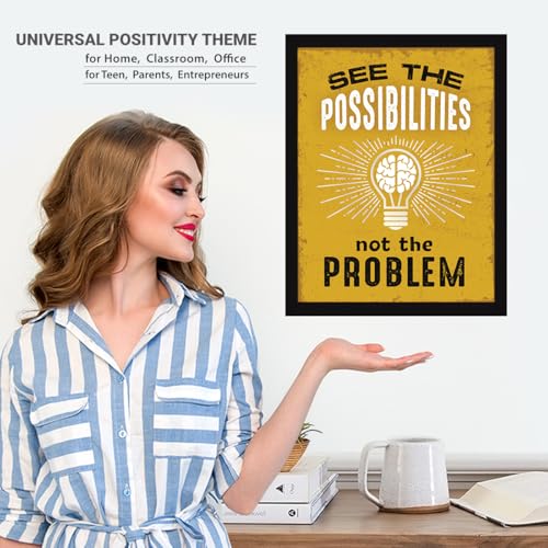 Image of Chaka Chaundh - See The Possibility Not The Problem. - Motivational Poster for OFFICE, STUDY ROOM, STUDENT, ENTREPRENEUR, CLASSROOM & HOME - Positive Motivational Quotes Gifts - (14 X 11 Inches)