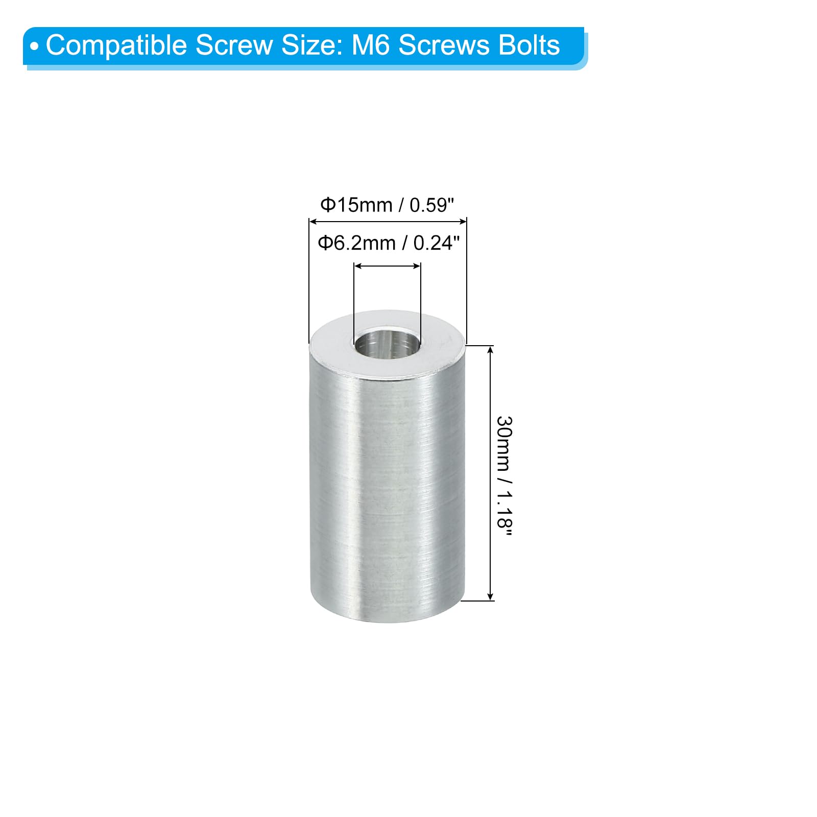 PATIKIL M6 Aluminum Spacers - Image 2
