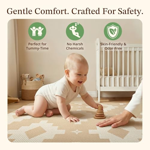Tapete decorativo beige geométrico 3x5 ft lavable miniatura 3