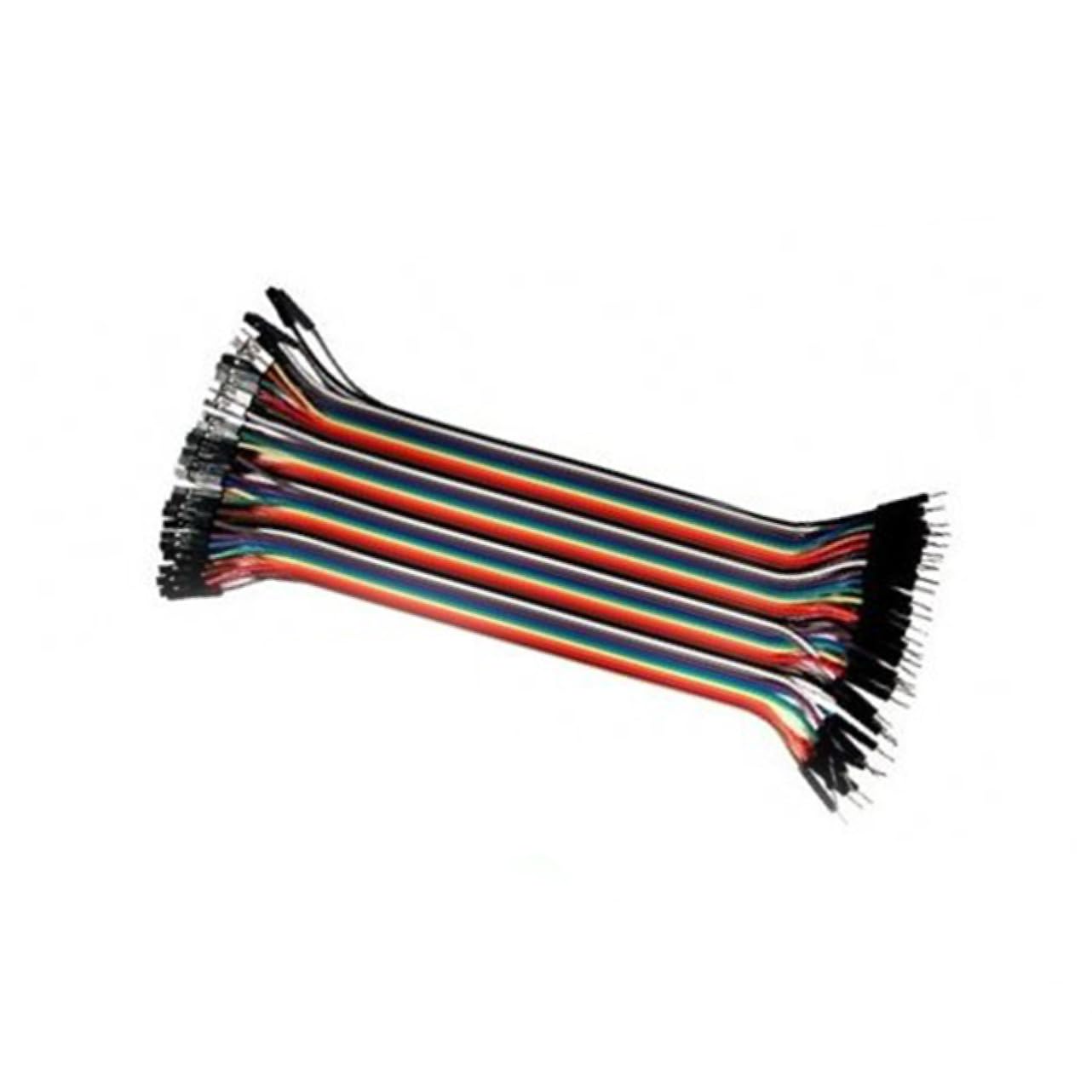 Mikikit Male to Female Breadboard Jumper Wires 40-pin Ribbon Cable 30cm Length Cable Non-Standard Header Support