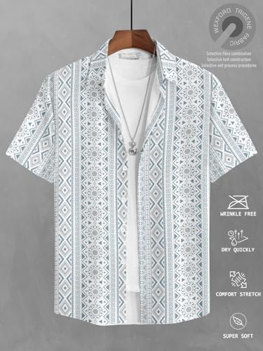 Image of BULLMER Trendy Regular Fit Printed Causal Shirt for Men - Pack of 1