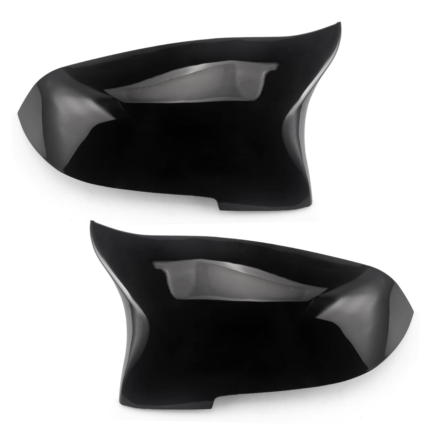 Coperchio Dello Specchio Laterale, Ricambio per Specchietto Retrovisore Compatibile con BMW 5/6/7 Series F10 F11 F18 LCI GT 5GT F07 F06 F12 F13 F01 F02, Nero Lucido, 2 Pezzi