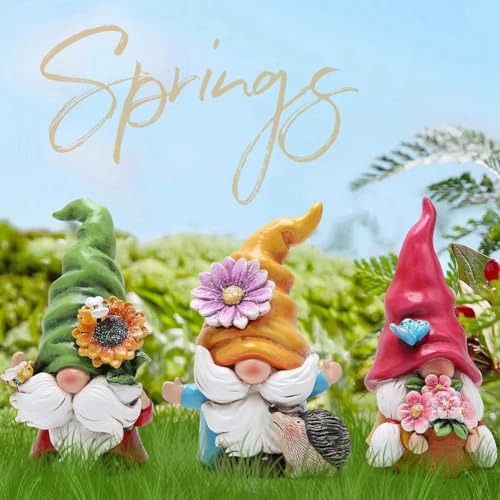 Adornos de gnomos de flores para llenar de magia y alegría tu rincón favorito 6