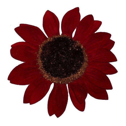Sunflower Artificial Flower Hair Clip/Pin Brooch, Red Beauty & Personal Care