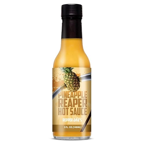 Pepper Joes Salsa picante Piña Reaper Salsa de Carolina Reaper Premium Hecho con chile más caliente del mundo y piña madura 5 onzas