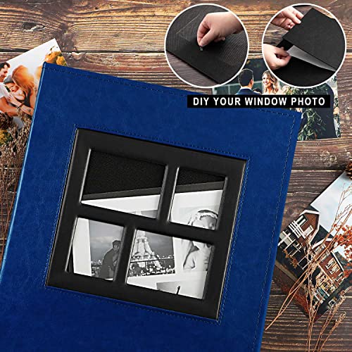 Image of Ywlake Photo Album 4x6 600 Pockets Photos, Extra Large Capacity Family Wedding Picture Albums Holds 600 Horizontal and Vertical Photos Blue