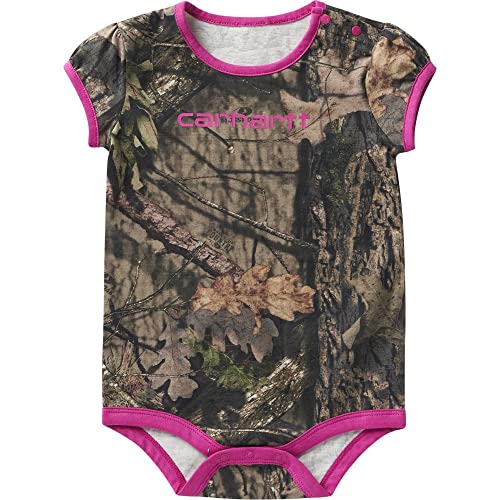 Image of Carhartt Baby Girls' ShortSleeve Camo Logo Bodysuit