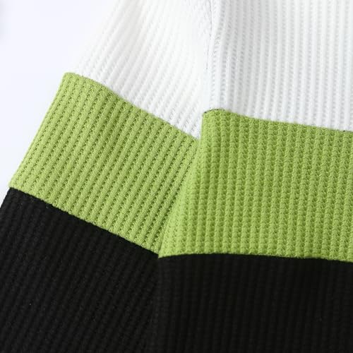Image of Kid Toddler Boy Clothes Color Block Sweatshirt and Casual Pants 2Pcs Boys Fall Winter Outfits 1-5T