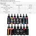LANTRO JS Tattoo Ink, Black Tattoo Ink for Human Skin, 14 Colors Ink Tattoo Supplies, 1oz Per Bottle Tatoo Ink for Body Art