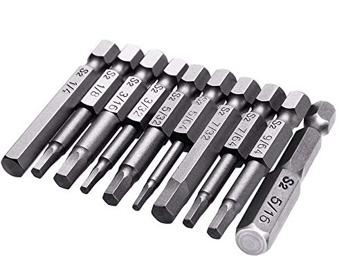m_103様 Yakamoz 10pcs SAE Imperial 5/64-5/16 Inch Hex Head Magentic