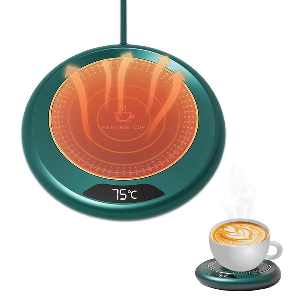Mizikuu Calentador de Tazas de Café Eléctrico con 3 Ajustes de Temperatura y Desconexión Automática