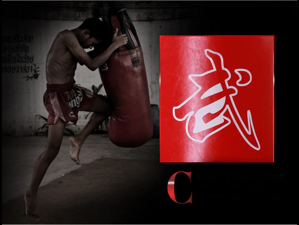 Siqi Sacco da Boxe Vuoto, Sacco da Boxe da soffitto con Catena in Acciaio, Gancio di prolunga, Fibbia di Sicurezza e Bende da Boxe, Sacco di Sabbia Appeso per Allenamento Fitness e palestra-120cm