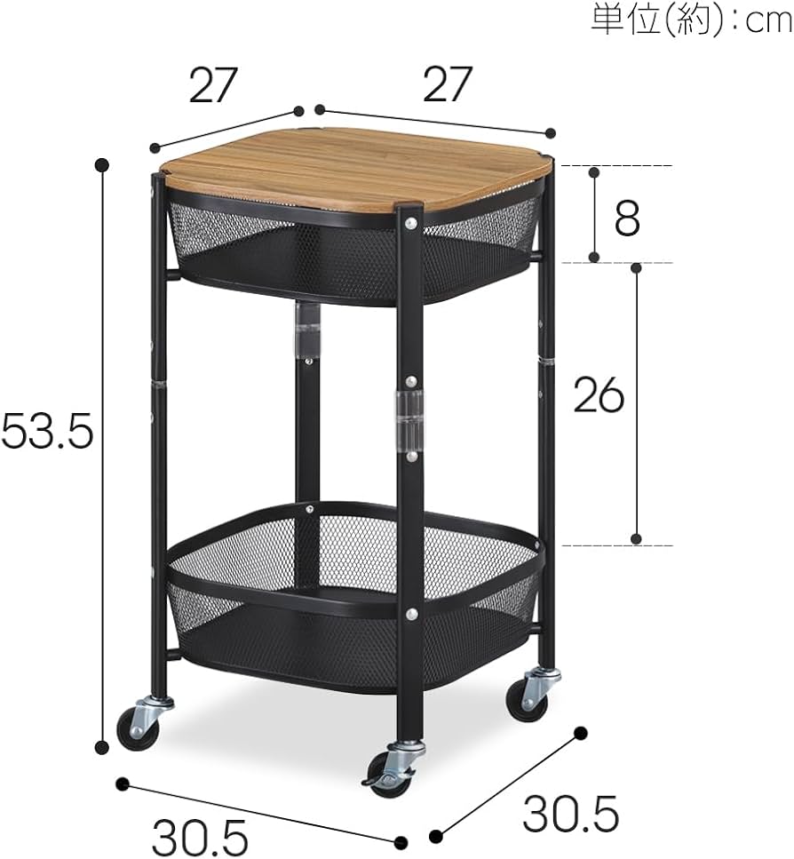 Fami 未使用タッパウェアマルチオーガナイザーブラウン2段キャスター Fami 未使用タッパウェアマルチオーガナイザーブラウン2段キャスター