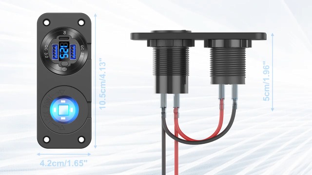Presa USB Pannello Caricabatteria Da Auto PD E QC 3.0