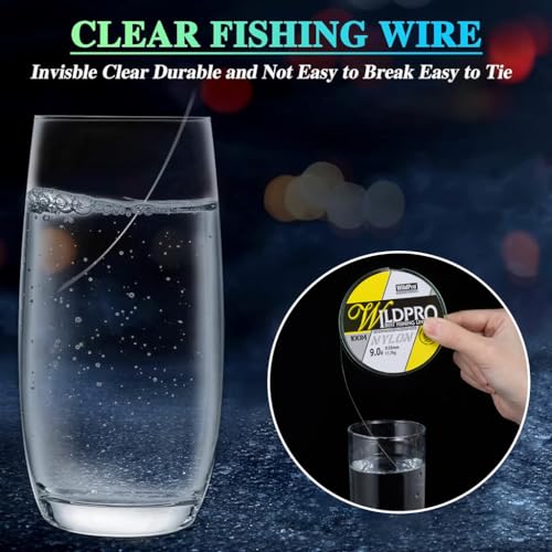 Image of ZORBES Fishing Wire 100m 0.5mm Fishing Line Clear Nylon String Invisible Hanging Beading Wire Strong Abrasion Resistant Monofilament Line for Balloon