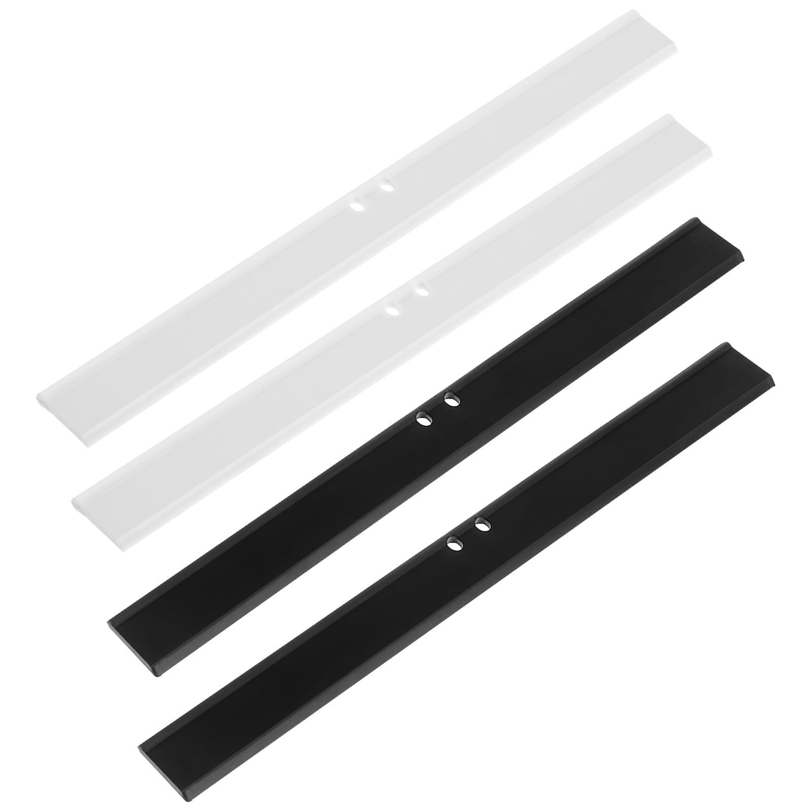Amabro 4Pcs Replacement Squeegee Rubber, 25cm Window Cleaning Scrubber Wiper Replacement Rubber Lips for Glass, Shower Doors Universal Flexible Squeegee Blade Against Streaks and Smears