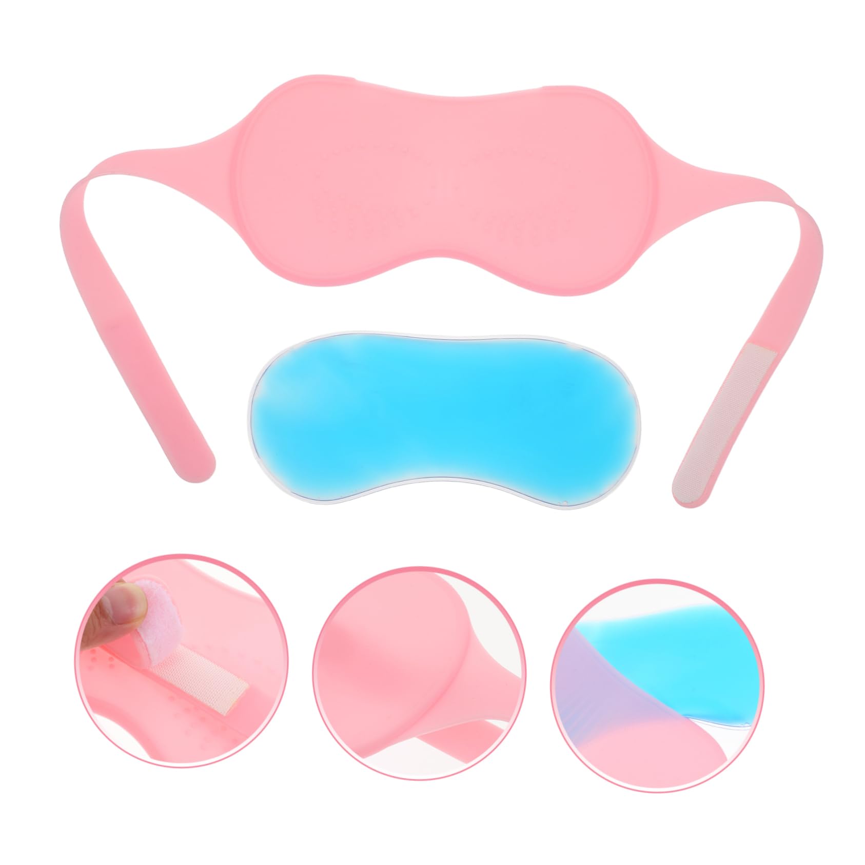 PACKOVE Antifaz de Gel para Ojos, Máscara Ojos para Dormir, Compresa Fría y Caliente, Silicona Cómoda, Viaje y Noche