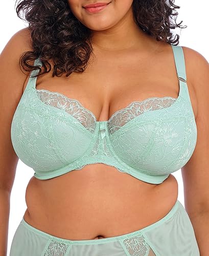 Elomi Women's Brianna Plus Size Underwire Padded Half-Cup Bra, Frozen, 44E