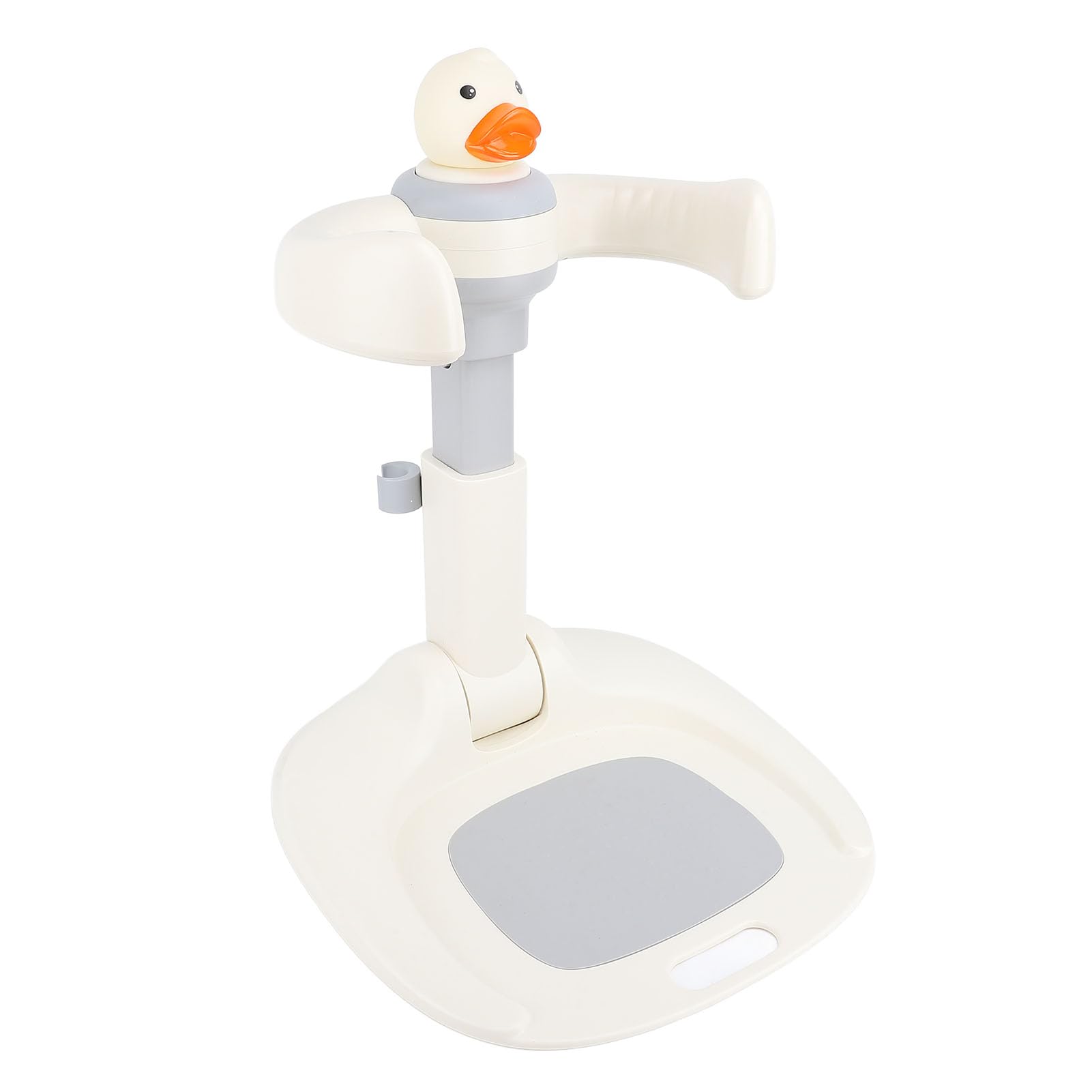 Folding Baby Shower Stand Height Adjustment Non Slip Cartoon Duck Standing Up Baby Shower Support with Shower Rack