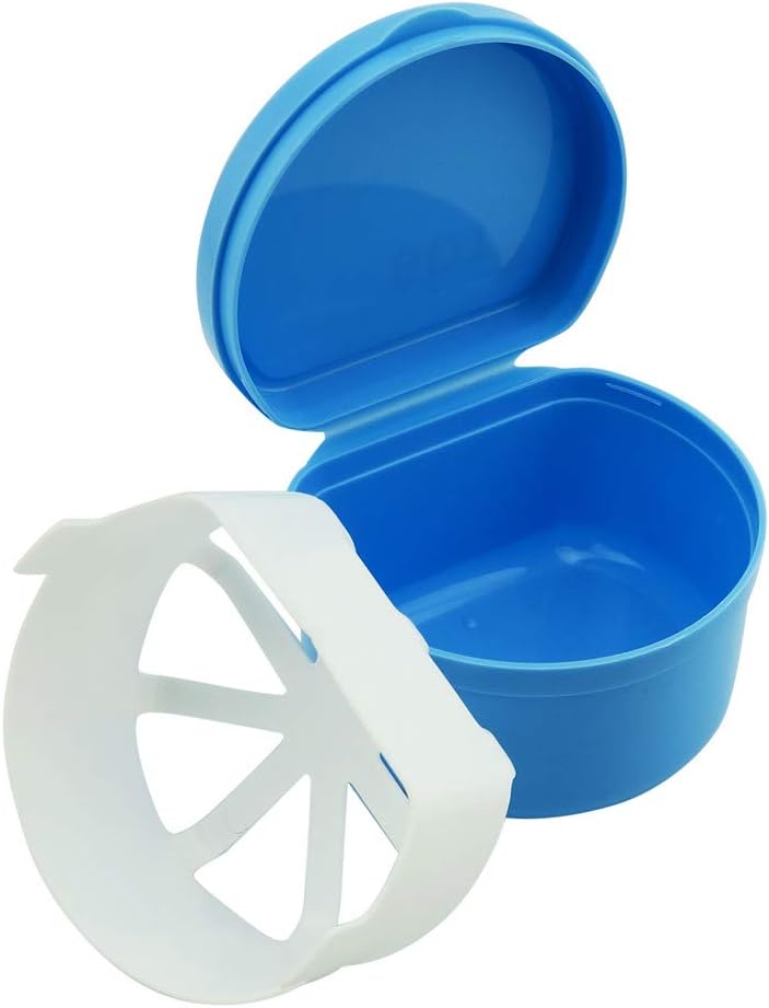 Smiledt 6PCS Denture Case Denture Bath Box Case Retainer Teeth Storage Denture Cup with Strainer : Health & Household