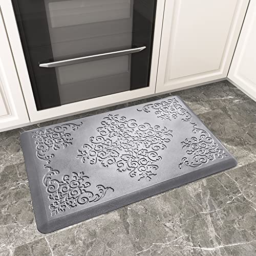 Dexi Anti-Fatigue Kitchen Floor Mats - Non-Slip Waterproof Kitchen Rug, 30X20 Inch Comfort Mat For Standing All Day,Grey #TOP17