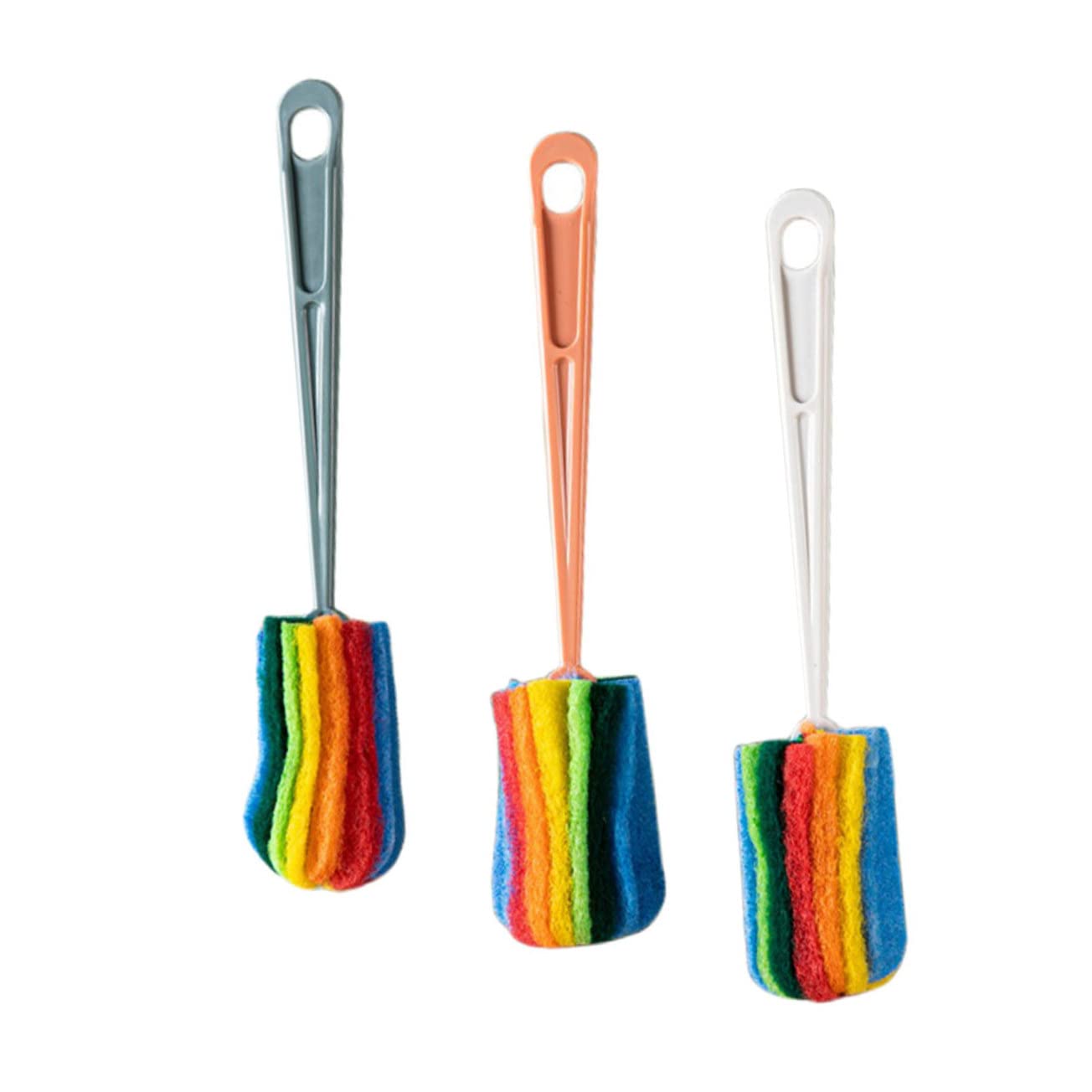 COLLBATH 4 Sätze Reinigungsbürste Reiniger Waschen Wiederverwendbare Spüle Griff Flasche Scheuerbürste Für Reinigungsbürste Reinigung Tasse Bürste Haushaltsreinigung Saubere 3 Stück * 4