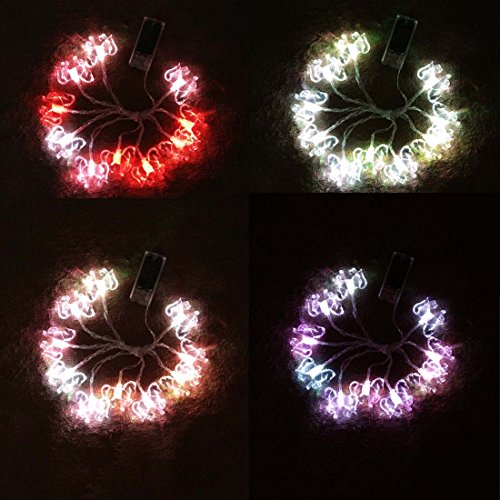 Lámpara de cuerda decorativa caballo 1.65m 10 LED RGB miniatura 4
