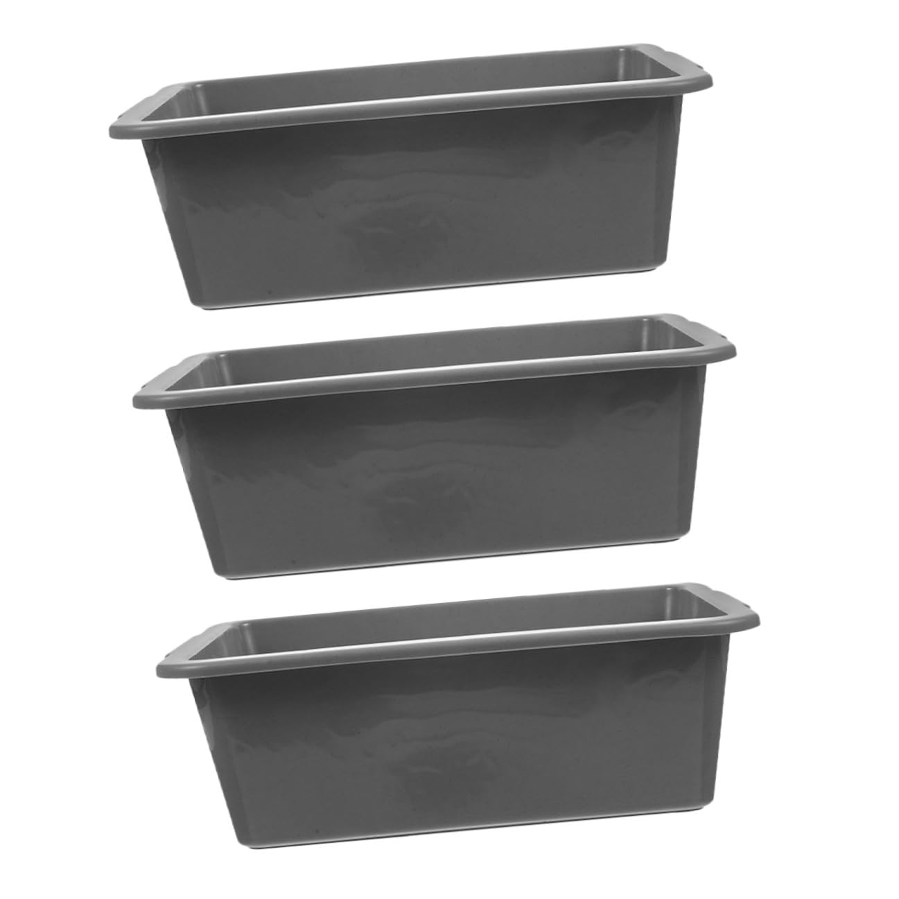 COLLBATH 3 Stück Rechteckige Kunststoff aufbewahrungsboxen mit Griffen Multifunktionale Bus boxen als Waschbecken und Küchenbehälter Robuste Pp boxen für Haushalt Restaurant und Garten