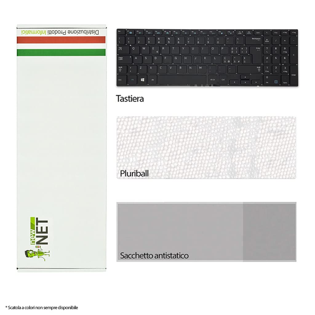new net - Keyboards - Tastiera ITALIANA compatibile con Notebook Samsung NP450R5C NP670Z5E NP680Z5E NP770Z5E NP780Z5E NP870Z5E NP870Z5G NP880Z5E[ Senza frame - Retroilluminata - LAYOUT ITA ]