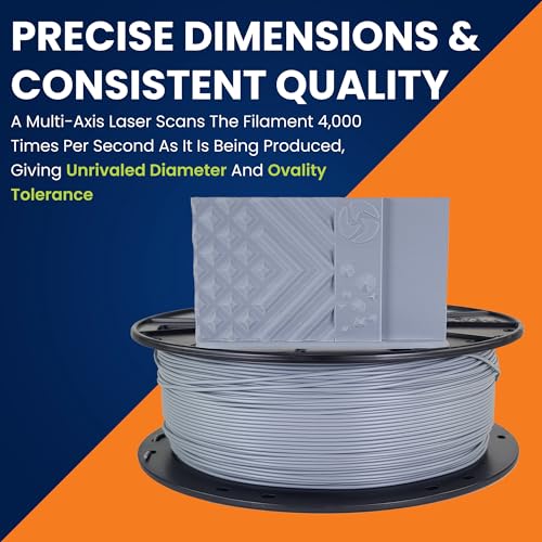 Image of 3D-Fuel Tough Pro PLA+ Filament for 3D Printing, Made in, Industrial Gray