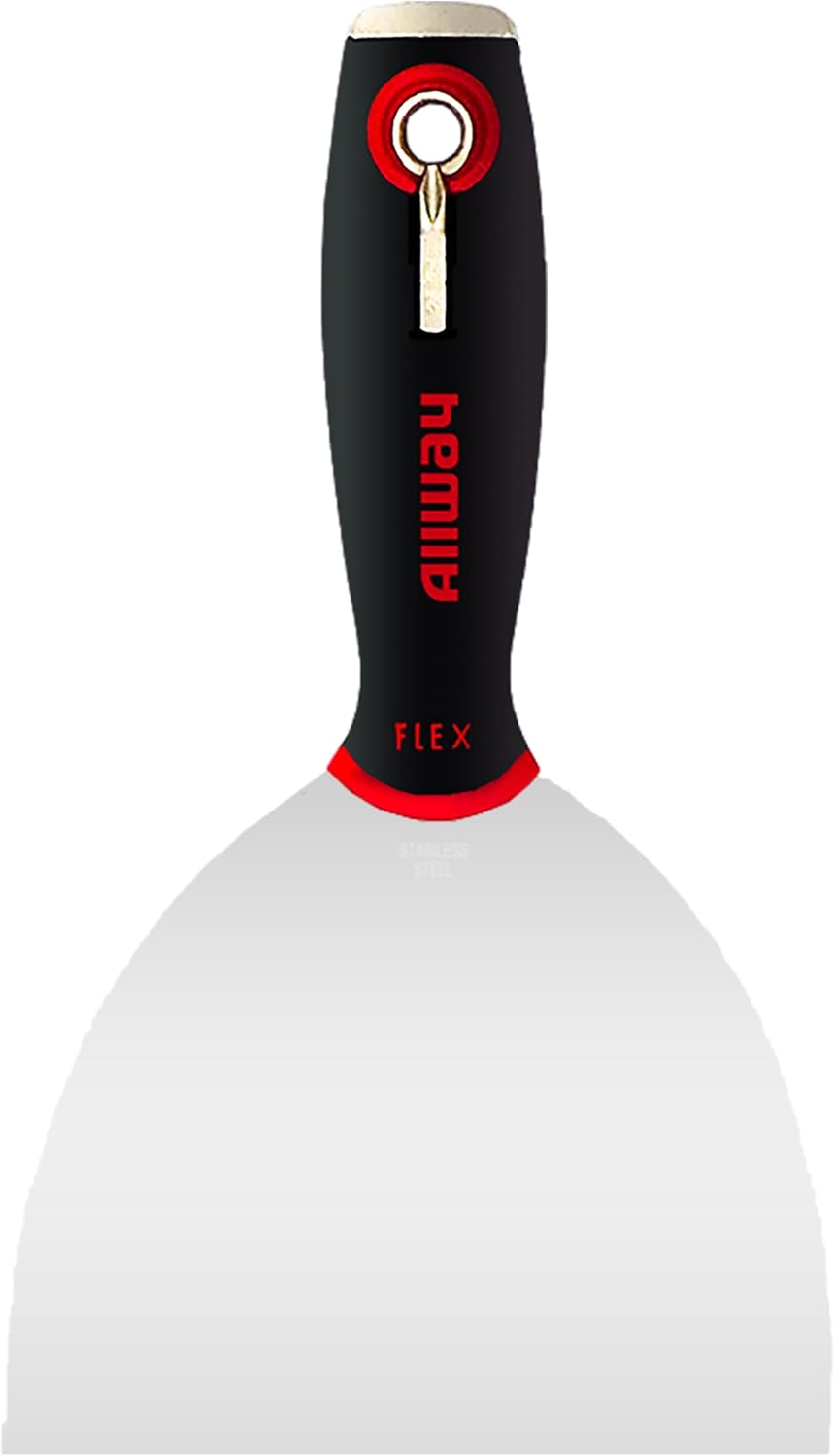 ALLWAY SX8F Soft Grip Flex Joint Knife with Hammer End and Screwdriver Bit, 8"