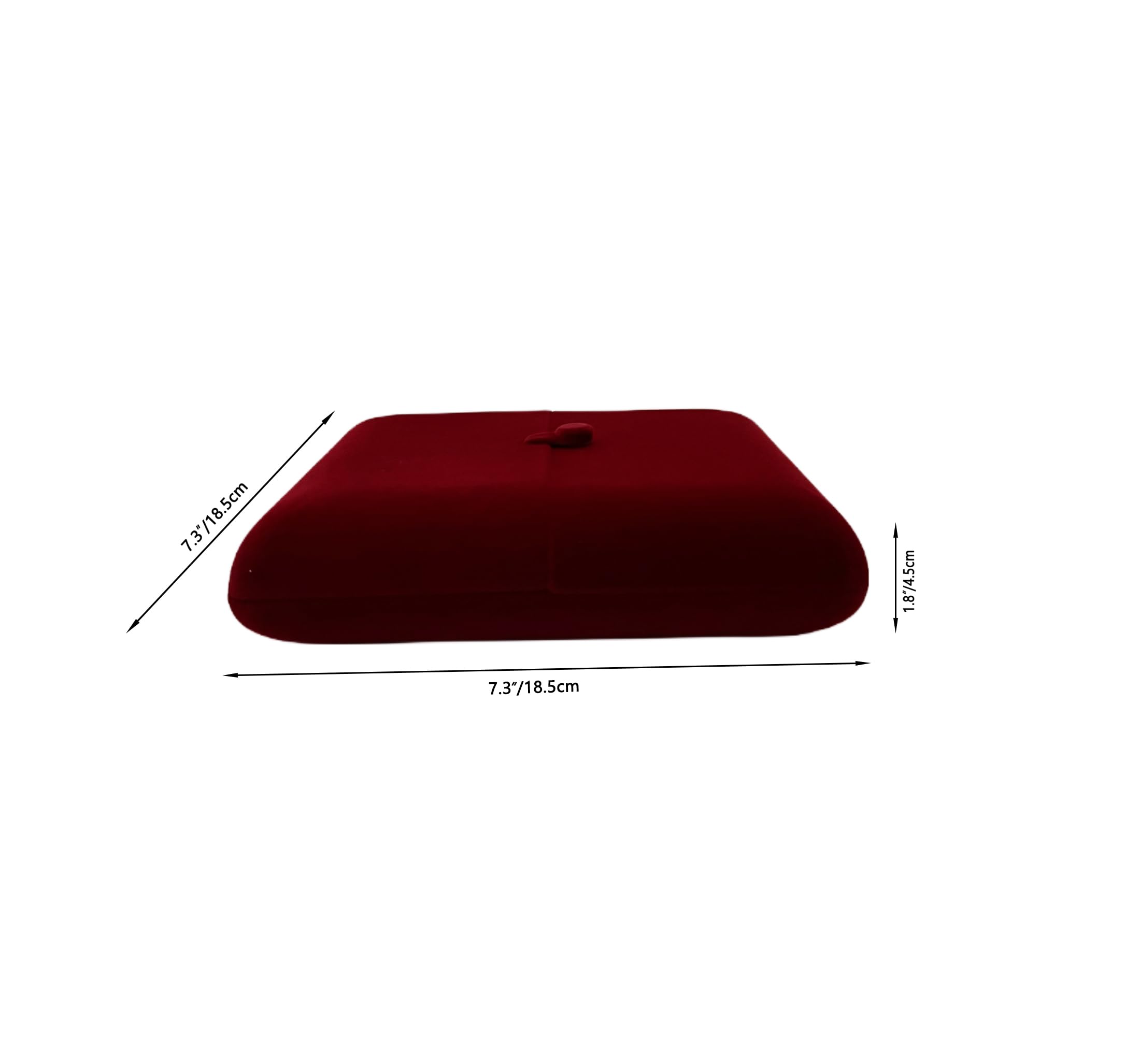 Dunkelrot Kastanienbraun, Premium-Qualität, kastanienbrauner Samt, Halskettenbox, Bankett, Perlenkette, Perlenstränge für Hochzeit, Geburtstag, Verpackung, hochwertig (Schmuck ist nicht