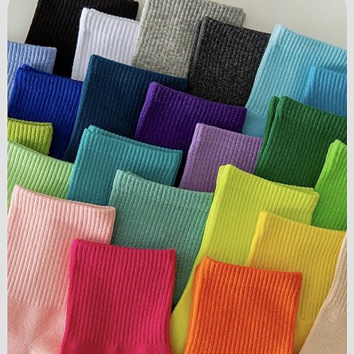 Womens Crew Ankle Long Socks for Women Black White Green Cotton Athletic Socks Stocking for Women Gift2