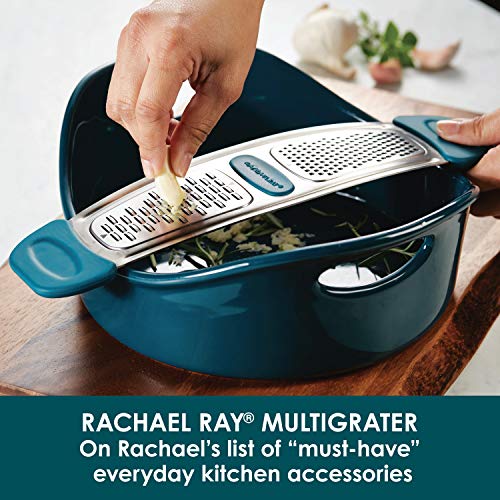 Rachael Ray Multi Stainless Steel Grater, Marine Blue, Small - Image 3
